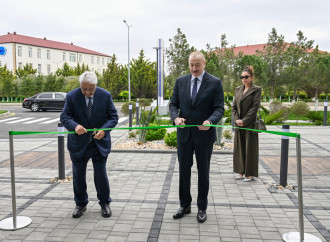 Prezident İlham Əliyev və Birinci xanım Mehriban Əliyeva Milli Aviasiya Akademiyasında Beynəlxalq Təlim Mərkəzinin açılışında iştirak ediblər
