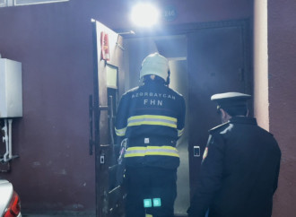 FHN Gəncədə şərti yanğın təlimi keçirib