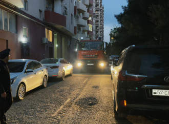 FHN Gəncədə şərti yanğın təlimi keçirib