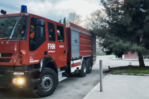 FHN Gəncədə şərti yanğın təlimi keçirib