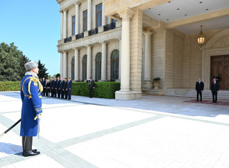 Latviya Prezidentinin rəsmi qarşılanma mərasimi olub