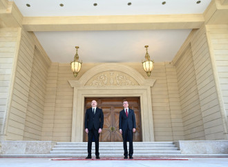 Latviya Prezidentinin rəsmi qarşılanma mərasimi olub