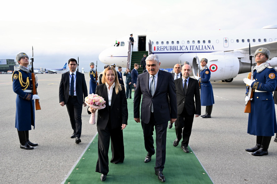 İtaliyanın Baş naziri Corcia Meloni Azərbaycana səfərə gəlib