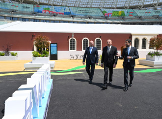 Prezident İlham Əliyev Bakı Olimpiya Stadionunun ərazisində WUF13 ilə bağlı görülən işlərlə tanış olub