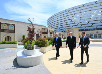 Prezident İlham Əliyev Bakı Olimpiya Stadionunun ərazisində WUF13 ilə bağlı görülən işlərlə tanış olub