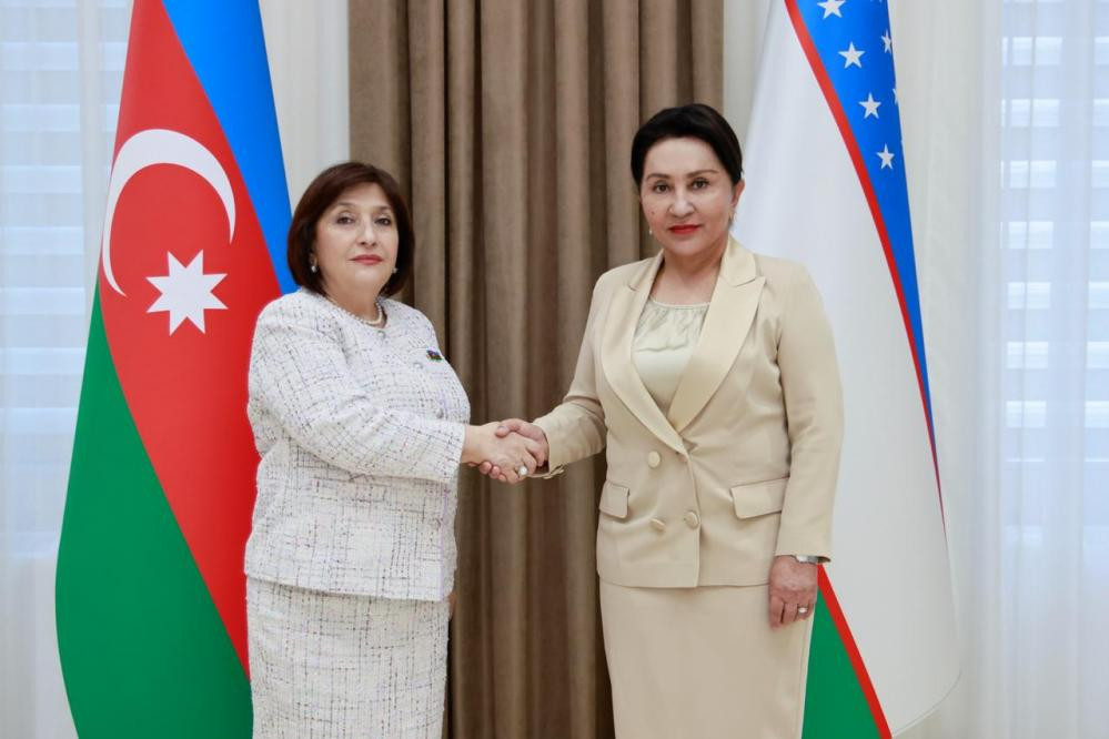 Milli Məclisin sədri Sahibə Qafarova Özbəkistan Ali Məclisi Senatının sədri ilə görüşüb