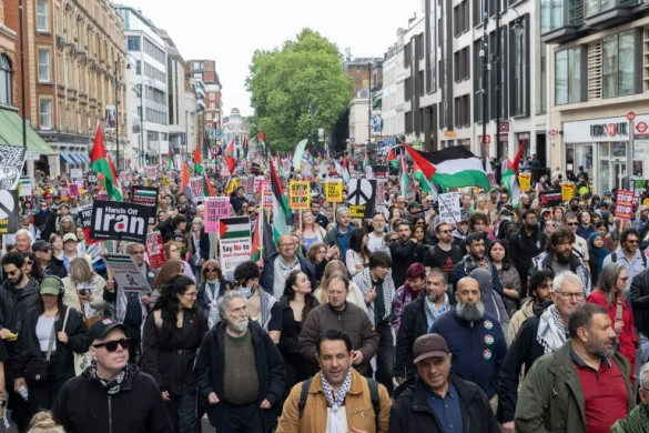 Londonda minlərlə insan iki ayrı etiraz aksiyası üçün küçələrə çıxıb