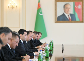 Prezident İlham Əliyevin Türkmənistan Prezidenti ilə geniş tərkibdə görüşü olub