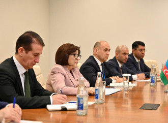 Sahibə Qafarova Məhəmməd Baqer Qalibaf ilə görüşüb