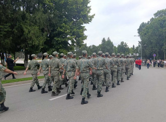 Xankəndidə hərbi yürüş keçirilib