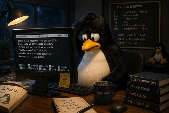 Linuxda mətn redaktorları: Nano və Vi/Vim ilə faylların idarə edilməsi