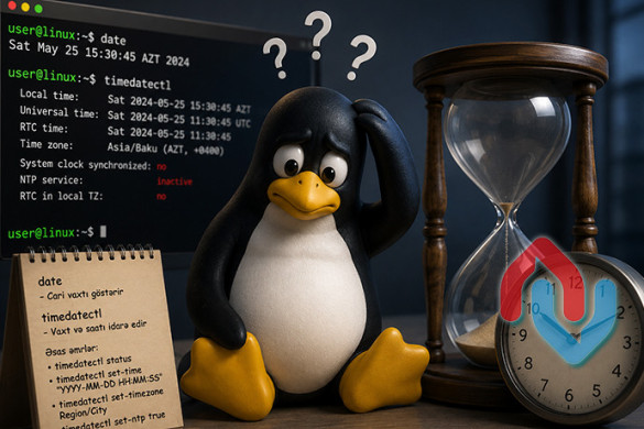 Linuxda vaxt və saat tənzimləməsi - Date və timedatectl dərsləri