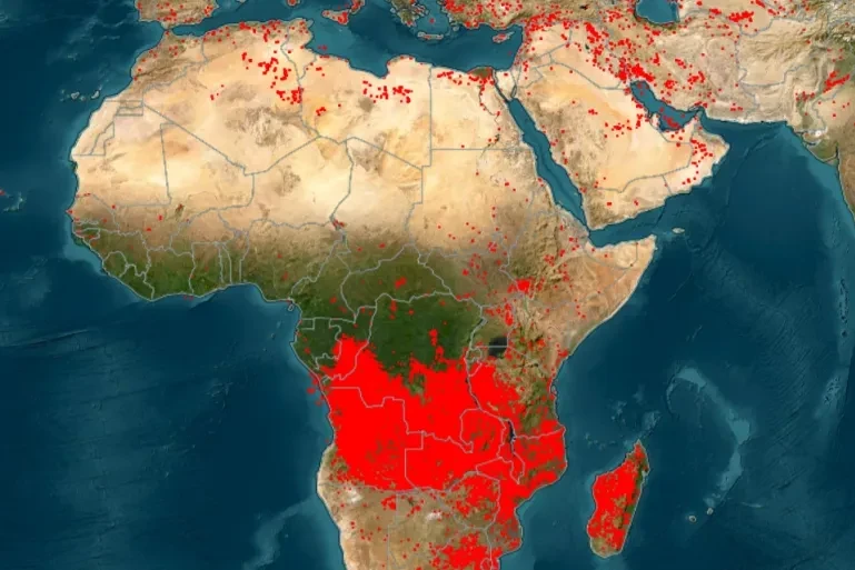 NASA xəritələrində Afrikanın qırmızı görünməsinin səbəbi nədir? Afrika yanırmı?