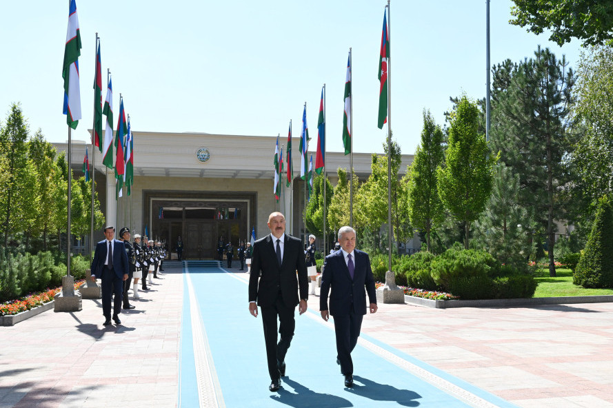 Daşkənddə Prezident İlham Əliyevin rəsmi qarşılanma mərasimi olub