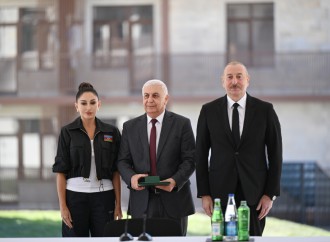 Prezident İlham Əliyev və Birinci xanım Mehriban Əliyeva Cəbrayıl şəhərində inşa olunan yaşayış kompleksinin açılışında iştirak ediblər