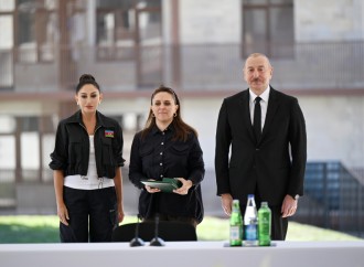 Prezident İlham Əliyev və Birinci xanım Mehriban Əliyeva Cəbrayıl şəhərində inşa olunan yaşayış kompleksinin açılışında iştirak ediblər