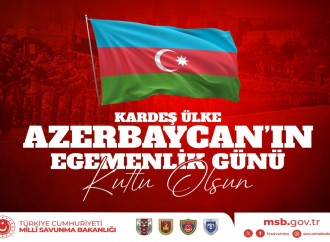 Türkiyənin Milli Müdafiə Nazirliyi Azərbaycanın Dövlət Suverenliyi gününü təbrik edib