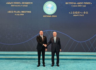 Prezident İlham Əliyev Astanada “ŞƏT plus” formatında keçirilən görüşdə iştirak etmək üçün “Müstəqillik” Sarayına gəlib