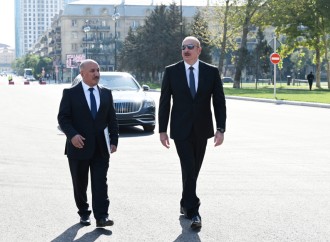 Prezident İlham Əliyev Cavanşir körpüsünün yerində inşa olunmuş yeni avtomobil yolunun açılışında iştirak edib