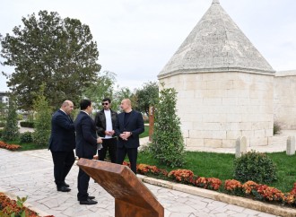 Prezident İlham Əliyev Ağdam şəhərində İmarət Kompleksinin bərpadan sonra açılışında iştirak edib