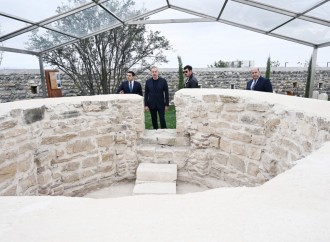 Prezident İlham Əliyev Ağdam şəhərində İmarət Kompleksinin bərpadan sonra açılışında iştirak edib