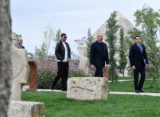 Prezident İlham Əliyev Ağdam şəhərində İmarət Kompleksinin bərpadan sonra açılışında iştirak edib