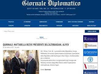 İtaliya mediası Prezident İlham Əliyevin bu ölkəyə səfərini geniş işıqlandırıb