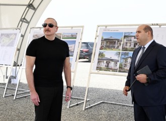 Prezident İlham Əliyev Ağdam rayonunun Tağıbəyli kəndinin təməlini qoyub