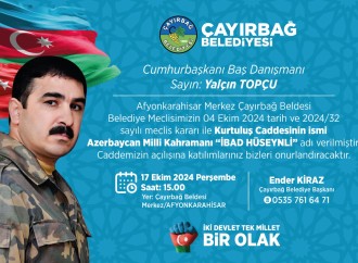 Türkiyədə prospektlərin birinə Milli Qəhrəmanımızın adı verilib