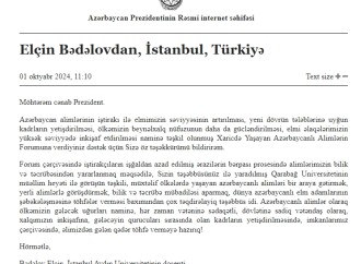 Xaricdə Yaşayan Azərbaycanlı Alimlərin Forumunun iştirakçıları Prezident İlham Əliyevə təşəkkür ediblər