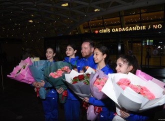 Avropa çempionatındakı Azərbaycan gimnastları Vətənə dönüblər