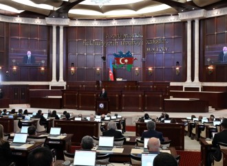 Prezident İlham Əliyev yeddinci çağırış Azərbaycan Respublikası Milli Məclisinin ilk iclasında iştirak edir