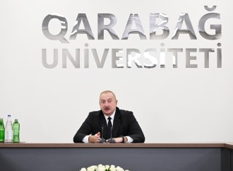Prezident İlham Əliyev Qarabağ Universitetinin təmirdən sonra açılışında iştirak edib