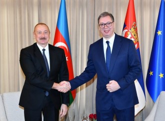 Prezident İlham Əliyevin Serbiya Prezidenti Aleksandar Vuçiç ilə təkbətək görüşü olub