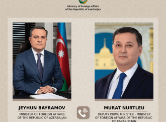 Ceyhun Bayramov qazaxıstanlı həmkarı ilə telefonla danışıb