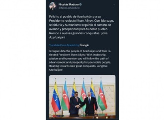 Maduro Prezident İlham Əliyevi təbrik edib