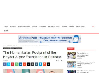 Pakistan mətbuatı Birinci vitse-prezident Mehriban Əliyevanın rəhbərliyi altında həyata keçirilən humanitar layihələrdən yazıb