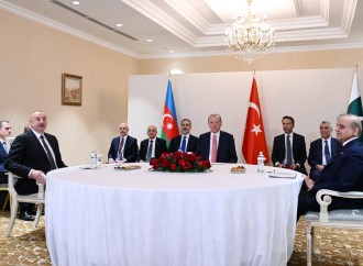 Astanada Prezident İlham Əliyev, Türkiyə Prezidenti və Pakistanın Baş naziri arasında üçtərəfli görüş başlayıb