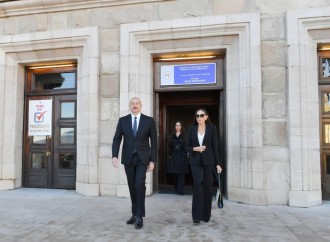 Prezident İlham Əliyev, Birinci xanım Mehriban Əliyeva və ailə üzvləri Xankəndidə səs veriblər