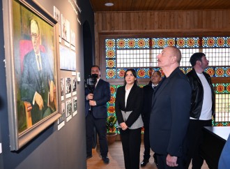 Prezident İlham Əliyev Şuşada Üzeyir Hacıbəylinin ev-muzeyinin bərpadan sonra açılışında iştirak edib