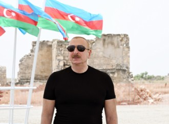 Prezident İlham Əliyev Ağdam rayonunun Nəmirli kəndinin təməlini qoyub