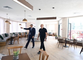 Prezident İlham Əliyev Xankəndidə əsaslı təmir və bərpadan sonra “Palace” hotelinin açılışında iştirak edib
