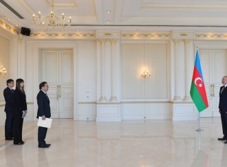 Prezident İlham Əliyev Yaponiyanın ölkəmizdə yeni təyin olunmuş səfirini qəbul edib