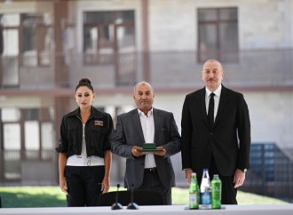 Prezident İlham Əliyev və Birinci xanım Mehriban Əliyeva Cəbrayıl şəhərində inşa olunan yaşayış kompleksinin açılışında iştirak ediblər