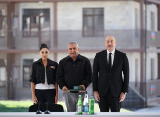 Prezident İlham Əliyev və Birinci xanım Mehriban Əliyeva Cəbrayıl şəhərində inşa olunan yaşayış kompleksinin açılışında iştirak ediblər
