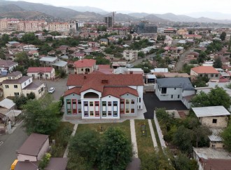 Prezident İlham Əliyev Xankəndidə 1 nömrəli körpələr evi-uşaq bağçasının təmirdən sonra açılışında iştirak edib