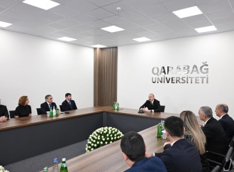 Prezident İlham Əliyev Qarabağ Universitetinin təmirdən sonra açılışında iştirak edib