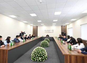 Prezident İlham Əliyev Qarabağ Universitetinin təmirdən sonra açılışında iştirak edib