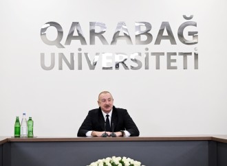 Prezident İlham Əliyev Qarabağ Universitetinin təmirdən sonra açılışında iştirak edib