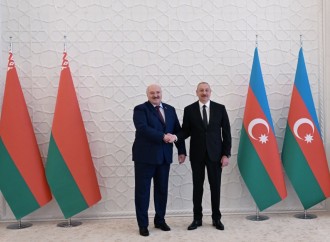 Belarus Prezidenti Aleksandr Lukaşenkonun rəsmi qarşılanma mərasimi olub